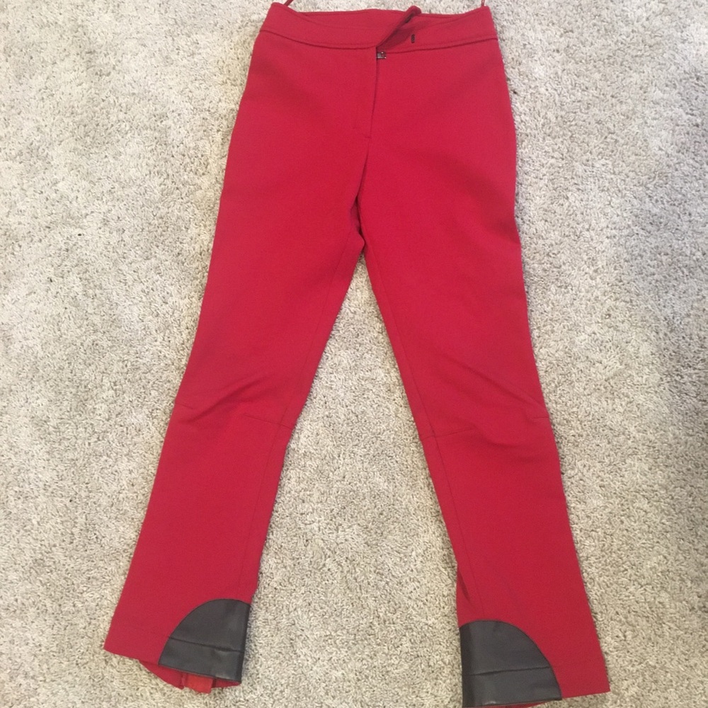 Prada red snow pants made In Italy